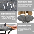 thumbnail image 2 of YRLLENSDAN Patio Table Outdoor Table Outdoor Dining Table Patio Dining Table Wrought Iron Weather Resistant Patio Furniture for Patio Outdoor Pool Balcony (Round), 2 of 7