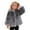 R97/Grey, variant on Vividxx Girls Jacket Coat For Girls Warm Winter Teddy Thicken Jacket Outerwear Soft Coats For Toddler Big Kids 3-4 Years