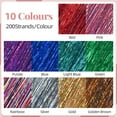 thumbnail image 3 of Hair Tinsel 38 Inch 1200 Strands Glitter Tinsel Hair Extensions Sparkling Shiny Hair Tinsel Strands Heat Resistant for Women Girls 6packs/set (Pink), 3 of 8