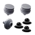 thumbnail image 3 of Juego de conectores de chorro de agua para piscinas, filtro de rejilla 25022E, accesorios profesionales que reemplaza el conector del filtro del tapón 2 Rejilla coladora Tapón de 3 orificios, 3 of 8