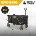 thumbnail image 3 of Gorilla Carts Collapsible Folding Wagon Cart, 7 Cu Ft Bed, 150 lb Load Rating, Black, 3 of 8