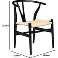 thumbnail image 2 of Wegner Style Wishbone Chair Replica   &; Natural Wood Dining  Side Chair, 2 of 6