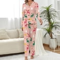 thumbnail image 2 of Top-kevin Christmas Deer Trees Bows Women's Long-Sleeve Shirt And Full-Length Bottom Pajama Set, 2 of 12