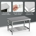 thumbnail image 4 of HELLONE 30 x 48 IN Stainless Steel Work Table, NSF Folding Commercial Prep Table, Heavy Duty Folding Workstation & Steel Table & Kitchen Island, Kitchen Dining Food Prep Table, 4 of 6