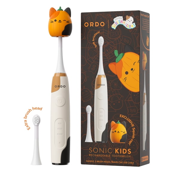 ORDO Sonic Kids Rechargeable Toothbrush - Squishmallows Pumpkin Cam