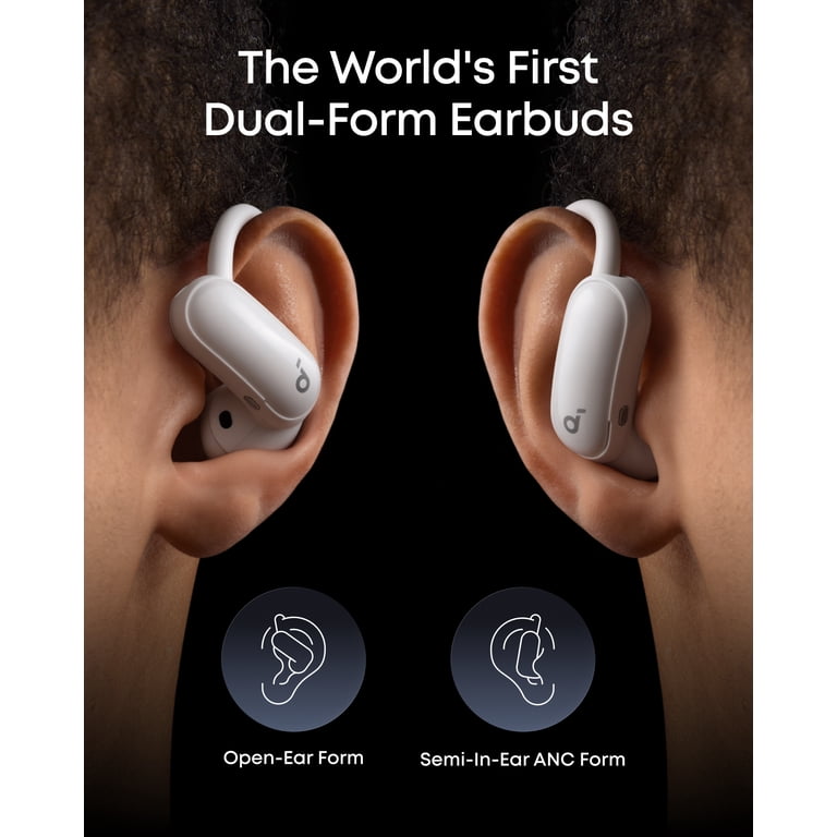 Soundcore AeroFit 2 Pro Wireless Earbuds, Semi-In-Ear ANC, White