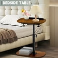 thumbnail image 7 of Adjustable Height C Shaped End Table, 360 ° Swivel Small Side Table for Small Spaces Living Room, Flip Top TV Tray for Couch Sofa Chair, 7 of 7