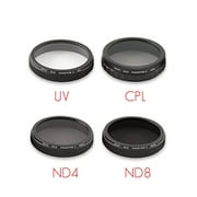 Sky Capture Series 4-Piece Filter Kit for DJI Phantom 3 Professional and Advanced (UV + CPL + ND4 + ND8)