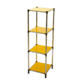 thumbnail image 2 of Display Shelves Korean Yellow 4-Tier Heavy Duty Stainless steel Storage Shelving Unit, 100lbs/shelf (49"H x 14.9"W x 13.7"D) for Indoor/Outdoor Organization , Modular Rack, Extremely Durabl,Shelving, 2 of 7