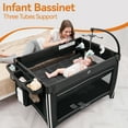 thumbnail image 6 of Pamo Babe 4 in 1 Baby Playard, Foldable Portable Crib with Bassinet & Changing Table and Toy Bar(Black), 6 of 7