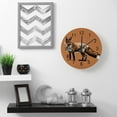 thumbnail image 5 of SKYSONIC Wooden Round Wall Clock Vintage Red Fox Non Ticking Battery Operated Clocks for Home Office Living Room Bedroom, 5 of 6