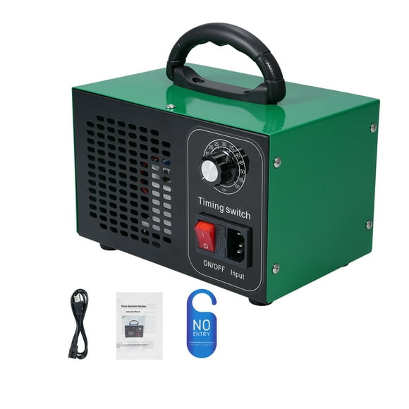 TFixol High-Capacity Ozone Generator 45,000mg/h for Large Spaces up to 2,500 Sq. Ft. - Industrial & Home Air Purifier for Odor Removal in Rooms, Cars, and Pets - Green US Standard Model HS-A01A