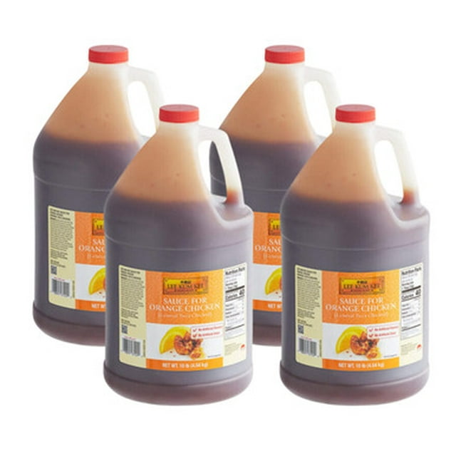Lee Kum Kee Sauce à l'Orange en Vrac – Glaçage d'Agrumes Sino-Américain Authentique, Sucré et Acidulé, Base de Concentré de Vrai Jus d'Orange, Cruches à Poignée pour Services Alimentaires de 10 lb