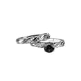 thumbnail image 2 of 2.10 CTW Black Diamond Ring 14K White Gold Wedding Set Engagement Rings Vintage Rings, 2 of 2
