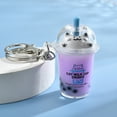 thumbnail image 6 of Bubble Pendant Acrylic Milk Teas Key Chain Handmade Keyring Stylish Backpack Accessory for Women and Girls, 6 of 8