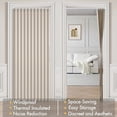 thumbnail image 4 of Cortinas plisadas plegables para puerta – Cortinas de lavandería para puerta, estilo acordeón magnético para armarios sin puerta, cortinas divisoras de habitación con ganchos, color beige, 4 of 4