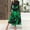 Green, variant on Hvot&aat Ladies Elegant Long Sleeve Dress A-line Floral Flowy Dress Ruffle Cocktail Party Wedding Guests Midi Dress