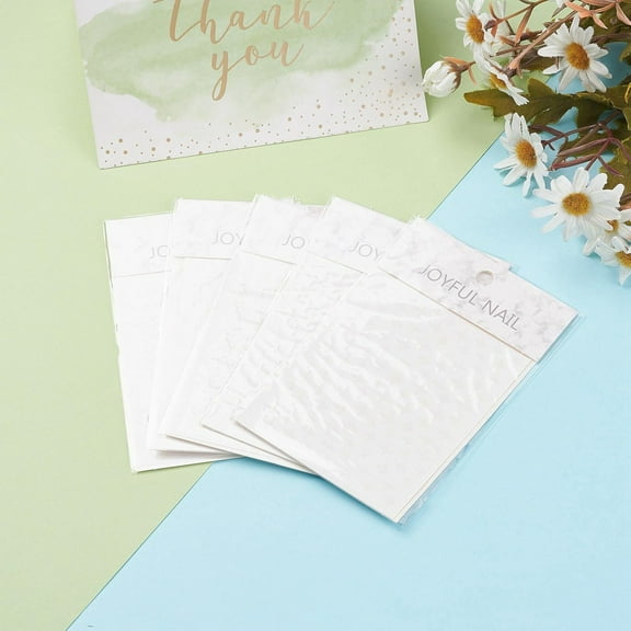 10 Sheets Nail Art Stickers Decals Self Adhesive for Nail Tips Decorations White Mixed Patterns 101x78.5mm for DIY