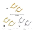 thumbnail image 2 of 1 Pair Earring Hook Solid Color Electroplated Hook Pendant Accessories Replacement U Shape Eardrop Pendant Jewelry Making Findings Accessories 18K Gold, 2 of 8