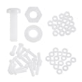 thumbnail image 1 of Uxcell 15 Ensembles M6x20mm Vis en Plastique Nylon Tête Ronde Boulons Phillips Écrous Hexagonaux Kit Assortiment de Rondelles, Fixations de Boulons à Filetage Complet pour Assemblage de Machine DIY, Blanc, 1 of 7