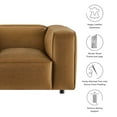 thumbnail image 2 of Modway Auren Vegan Leather Upholstered Armchair in Camel, 2 of 10