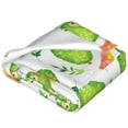 thumbnail image 4 of Bingfone Kawaii Avocado Print Flannel Fleece Blanket Throw Blanket For Bed,Sofa,Couch,Travel,Camping(80"X60"), 4 of 9