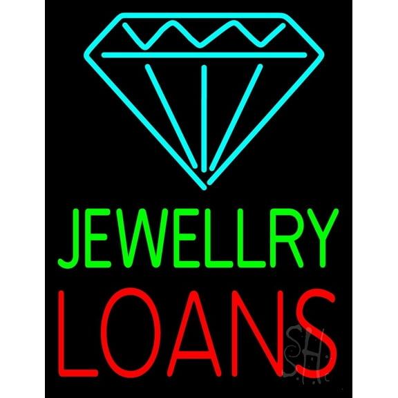 Jewelry Loans LED Neon Sign 24 x 31 - inches, Black Square Cut Acrylic Backing, with Dimmer - Bright and Premium built indoor LED Neon Sign for Defence Force.