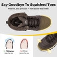 thumbnail image 2 of Fittington Men's Wide Warm Lined Winter Boots Lightweight Slip-Resistant Outdoor Snow Boots for Men, 2 of 11
