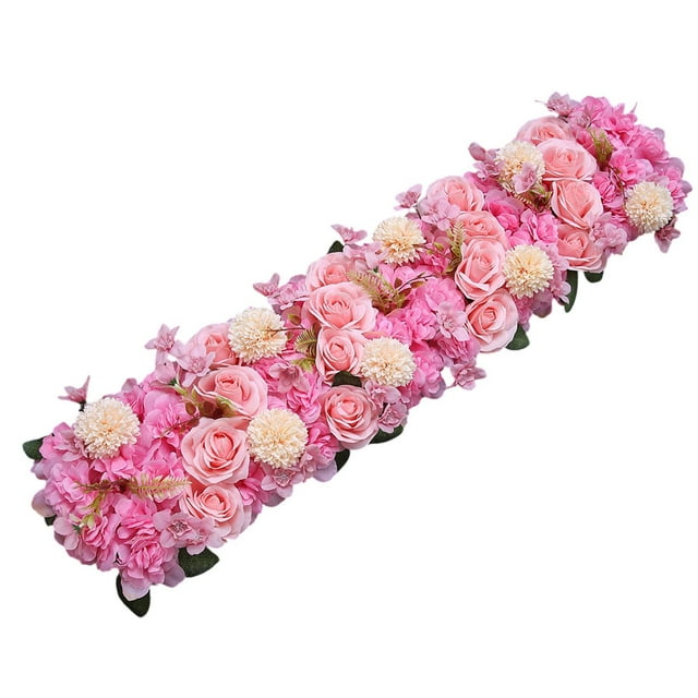 Panel de flores de fondo, decoración de flores de seda, Panel Floral, rosa Artificial para fondo de boda, pared, puerta, fiesta, Día de San Valentín rosa oscuro
