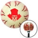 Crâne Rouge Clown Ivoire Bouton de Changement de Flamme avec M16 x 1,5 Insert Levier de Vitesses Automatique Manuel Brody – image 1 sur 1
