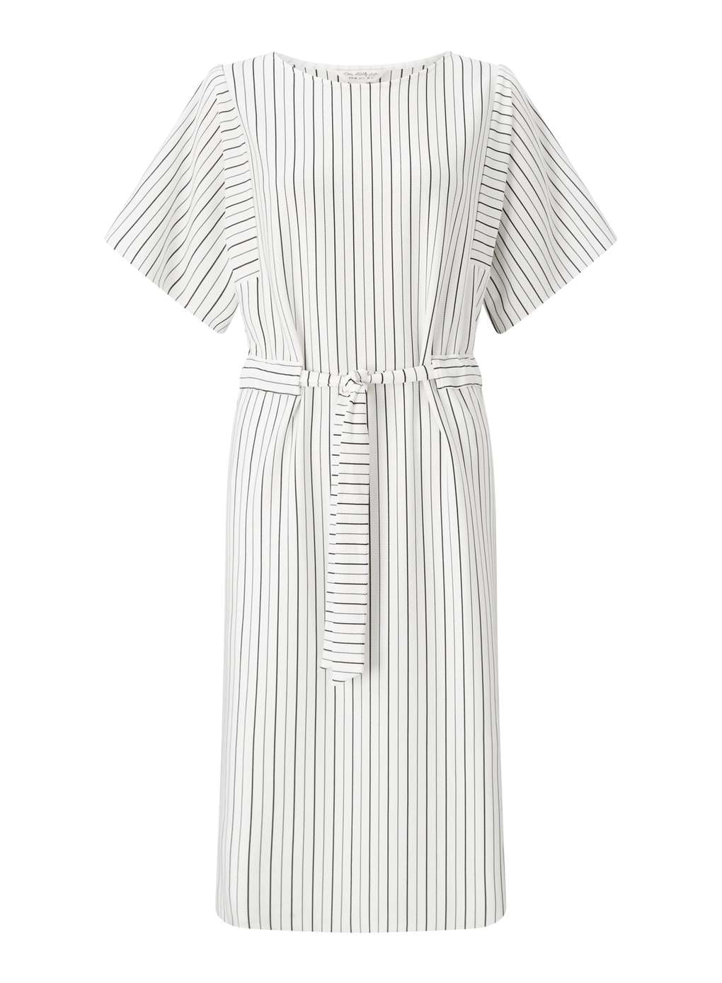 Miss Selfridge - Miss Selfridge NEW White Black Womens Size 6 Striped Belted Sheath Dress 