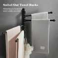 thumbnail image 2 of Mistaha Swivel Out Towel Racks with Hooks 4-Bars Foldable Arms Bath Towel Hanger Wall Mount Towel Bar Aluminum Towel Holder Organizer for Bathroom Kitchen, 2 of 8