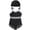 Noir, variante sur JTieacloth Maillot de Bain Fille Athlétique Dos Nageur Tankini pour Piscine Plage et Chaud, Tailles 2-3 Ans