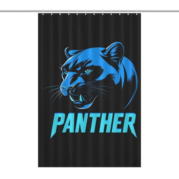 Panther Waterproof Shower Curtain Liner Light-Weight & Machine Washable Bath Curtain for Bathroom Decor 48x72Inch（122x183cm）