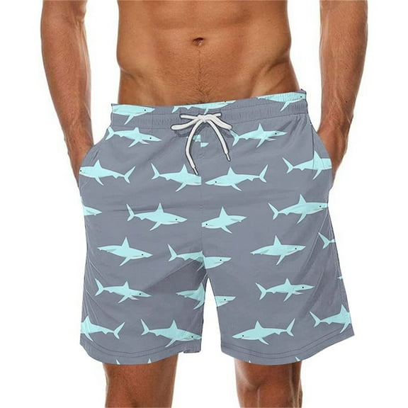 Virmaxy Men's Swim Trunks Shorts Quick Dry Hawaiian Board Shorts with Elastic Waist Drawstring Summer Shorts for Resort Lounging Multicolor-1 S