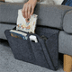 thumbnail image 5 of Organizador de almacenamiento de fieltro para mesita de noche, antideslizante, para sofá cama, bolsa lateral para colgar en el sofá, color gris oscuro, 5 of 7