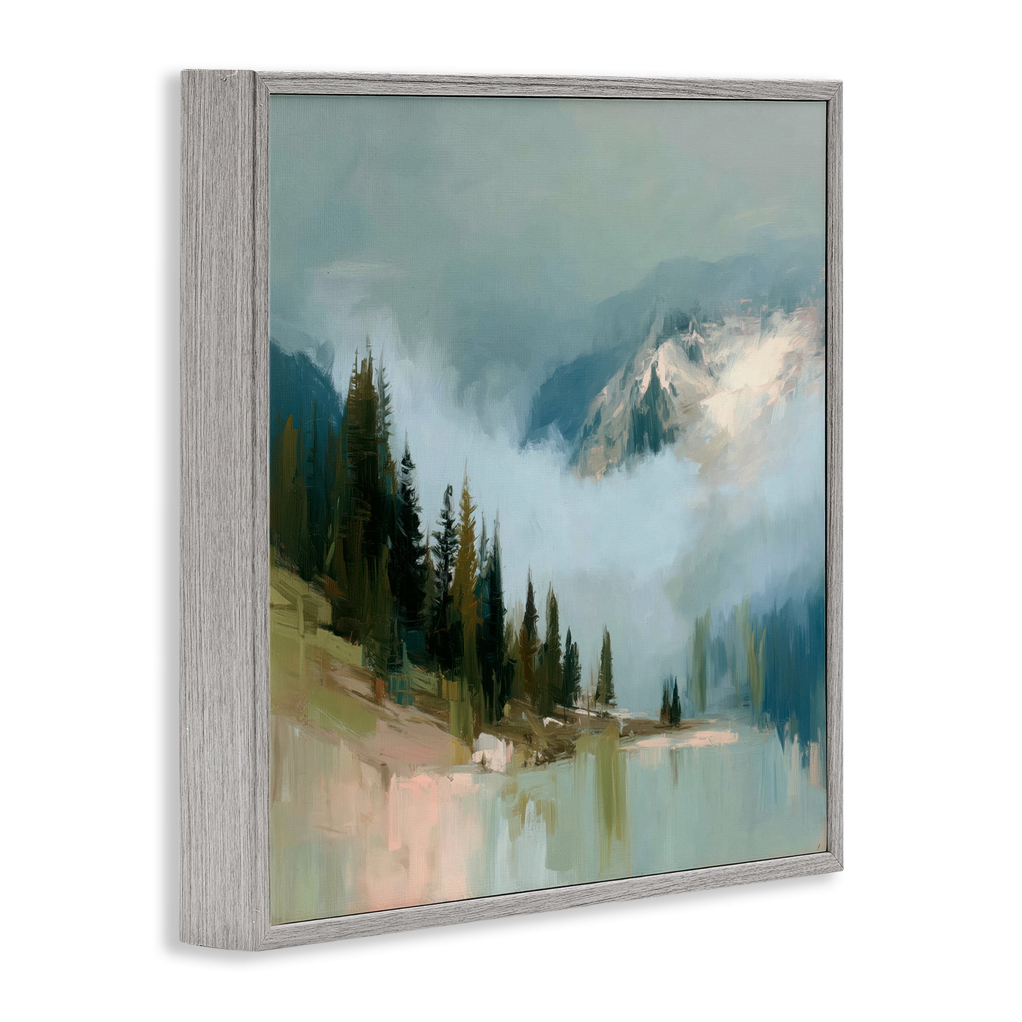 Stupell Industries Fog On The Mountains Gray Framed Giclee Art, design by Kim Curinga