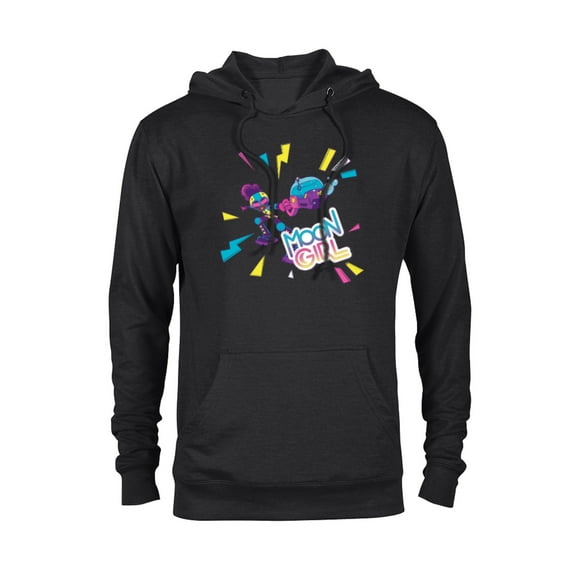 Marvel Moon Girl and Devil Dinosaur Bubble Blaster Go - Pullover Hoodie for Adults - Customized-Black