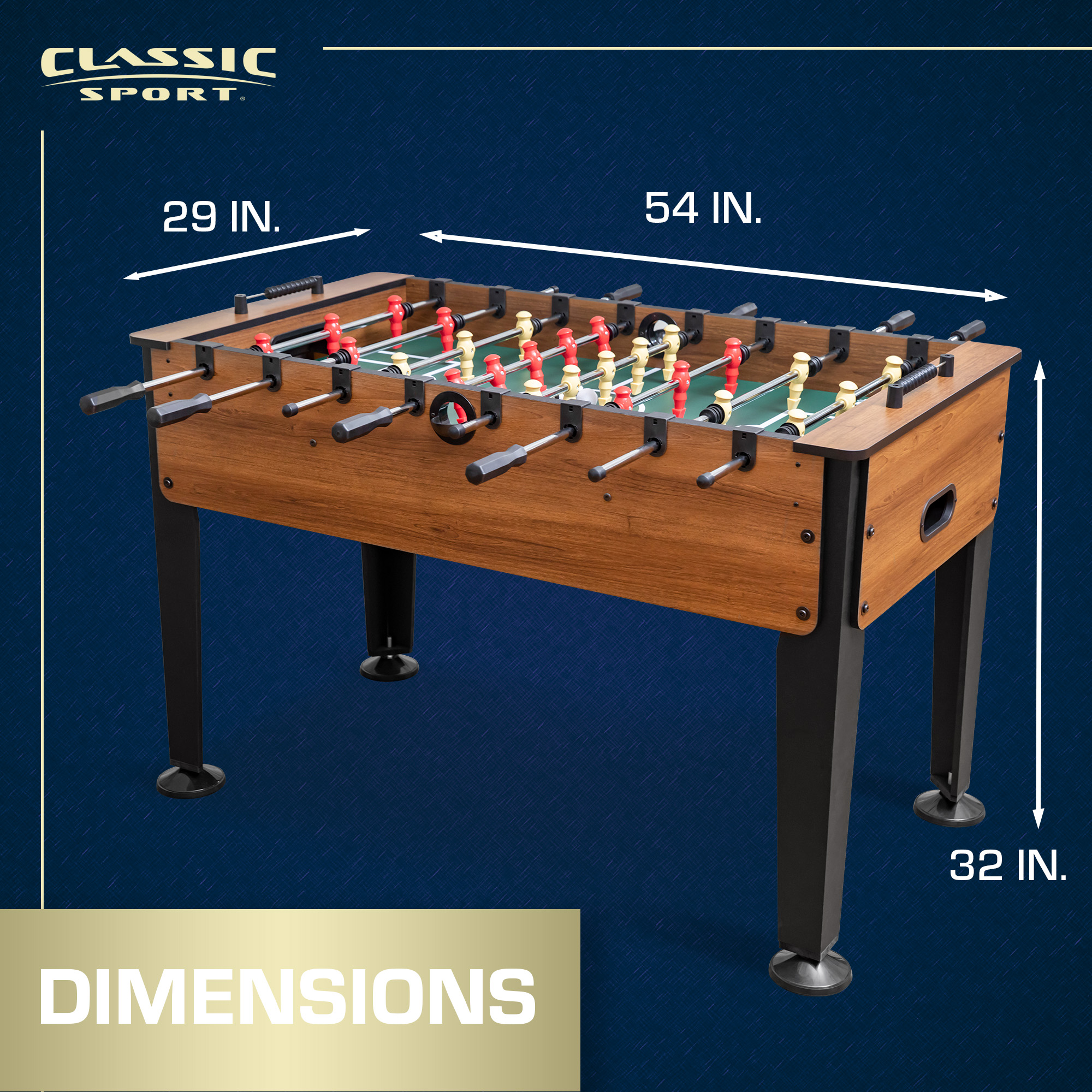 Classic Sport Newcastle Pro 54" Official Size Indoor Foosball Table - image 5 of 8