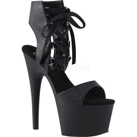 

Women s Pleaser Adore 700-14 Lace-Up Ankle-Cuff Platform Sandal