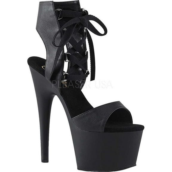 Women's Pleaser Adore 700-14 Lace-Up Ankle-Cuff Platform Sandal