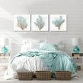 thumbnail image 3 of 3 piece Delicate Coral Wall Decor for Bedroom Coastal Wall Art Home Decor Framed Sea Fan Pictures Nautical Prints Artwork for Wall Art sets of 3 for bathroom 16 x 16 inch x 3 pcs, 3 of 6