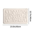 thumbnail image 3 of Super Absorbent Bathroom Floor Mat | Washable & Non-Slip Golden Turtle Velvet Bath Rug | Soft, Quick-Dry 40X60Cm Bath Mat for Tub & Sink | White, 3 of 6