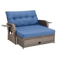 thumbnail image 6 of Gymojoy Outdoor Daybed Set Patio Day Bed Rattan Lounge Sofa Bed with Thick Cushions for Backyard Porch Poolside Lawn Beach,Navy, 6 of 11