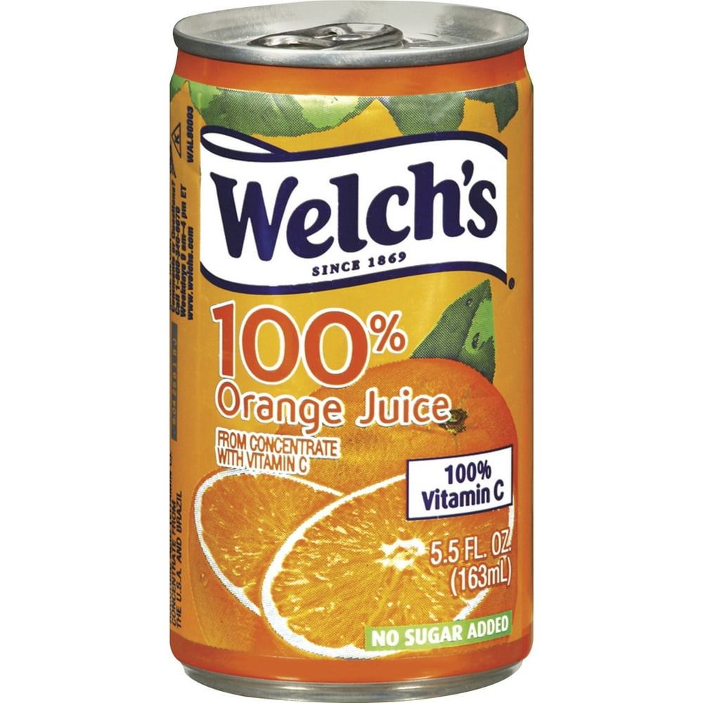 Welch's, WEL28100, 100 Orange Juice Cans, 48 / Carton