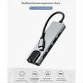 thumbnail image 3 of Type C Docking Station HUB 5-in-1 Type C to RJ45 USB3.0 USB C HUB Type C Splitter to -Compatible 4K Laptop Adapter, 3 of 8