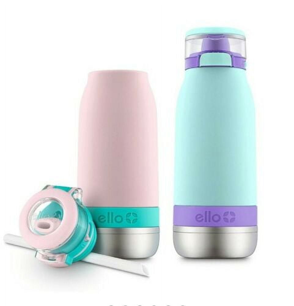 Ello 14oz Stainless Steel Emma Kids' Water Bottle Light Pink