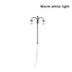 thumbnail image 3 of Inteprter Modelo de lámpara de vía férrea, accesorios de diseño de paisaje de camino, farola de Metal LED decorativa en miniatura de cabezas Artesanía Negro (blanco cálido) Inteprter HA066884-04, 3 of 6