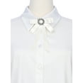 thumbnail image 4 of INSPIRE CHIC Women's Brooch Vintage Elegant Clothing Accessories Pin Shirt Preppy Style White, 4 of 5
