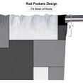 thumbnail image 6 of Dark Grey Blackout Kitchen Curtains Tiers Set 2 Piece for Windows Grey and Black Kitchen Window Curtains Set,White Modern Abstract Art Valances for Living Room(24" Tiers Set), 6 of 6